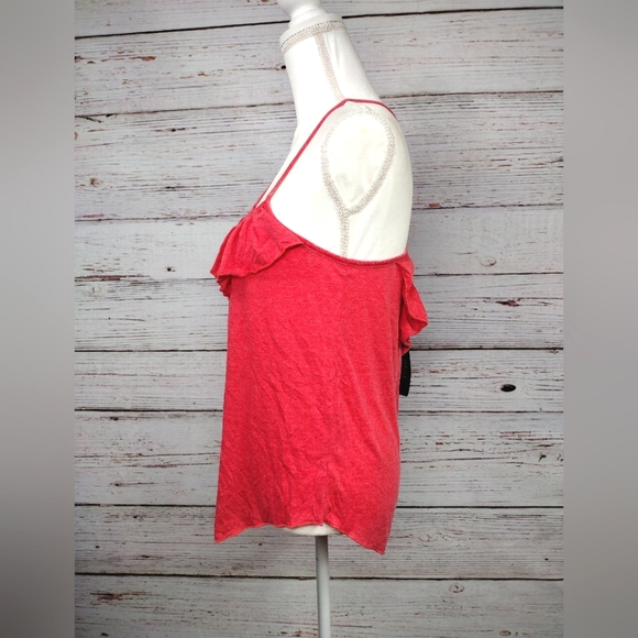 CHASER Red Ruffle Tank Top - Picture 5 of 7